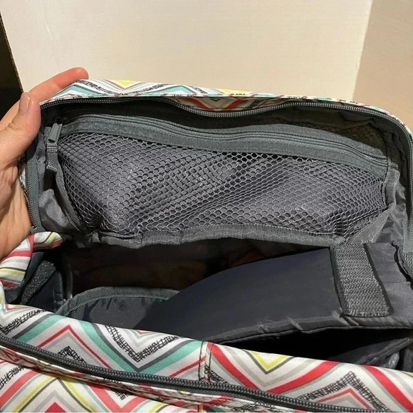 Thirty One Party Punch Backpack Sling Camera Diaper Bag One Shoulder Chevron - Picture 7 of 13